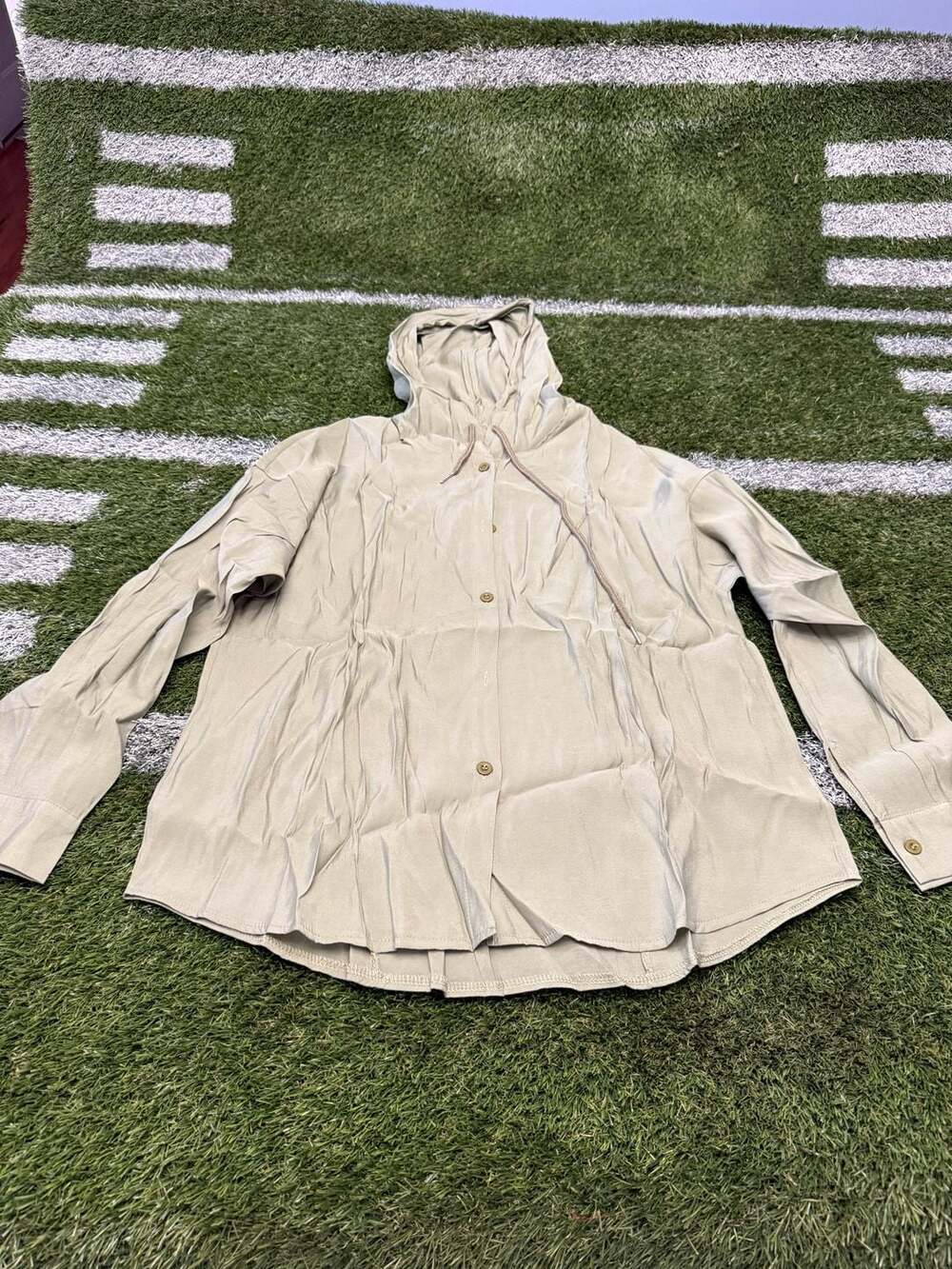 Avec Les Filles Balloon Hem Hooded Windbreaker Jacket (Women)